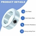 thumbnail image 4 of Uxcell 2pack Set Screw Collars 1-17/8" Bore Zinc Plated Steel Shaft Collars, 3" OD, 7/8" Width Axle Collar Clamp for Linear Rod Shaft Guide, 4 of 6