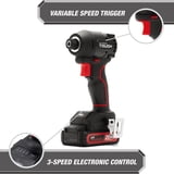 Hyper Tough 20V Brushless Hydraulic Impact Driver with 2.0Ah Lithium ...