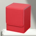 thumbnail image 3 of Caja de almacenamiento ranurada CUTICAT capacidad de cuero PU organizador de s comerciales soporte de almacenamiento Vertical rojo, 3 of 8