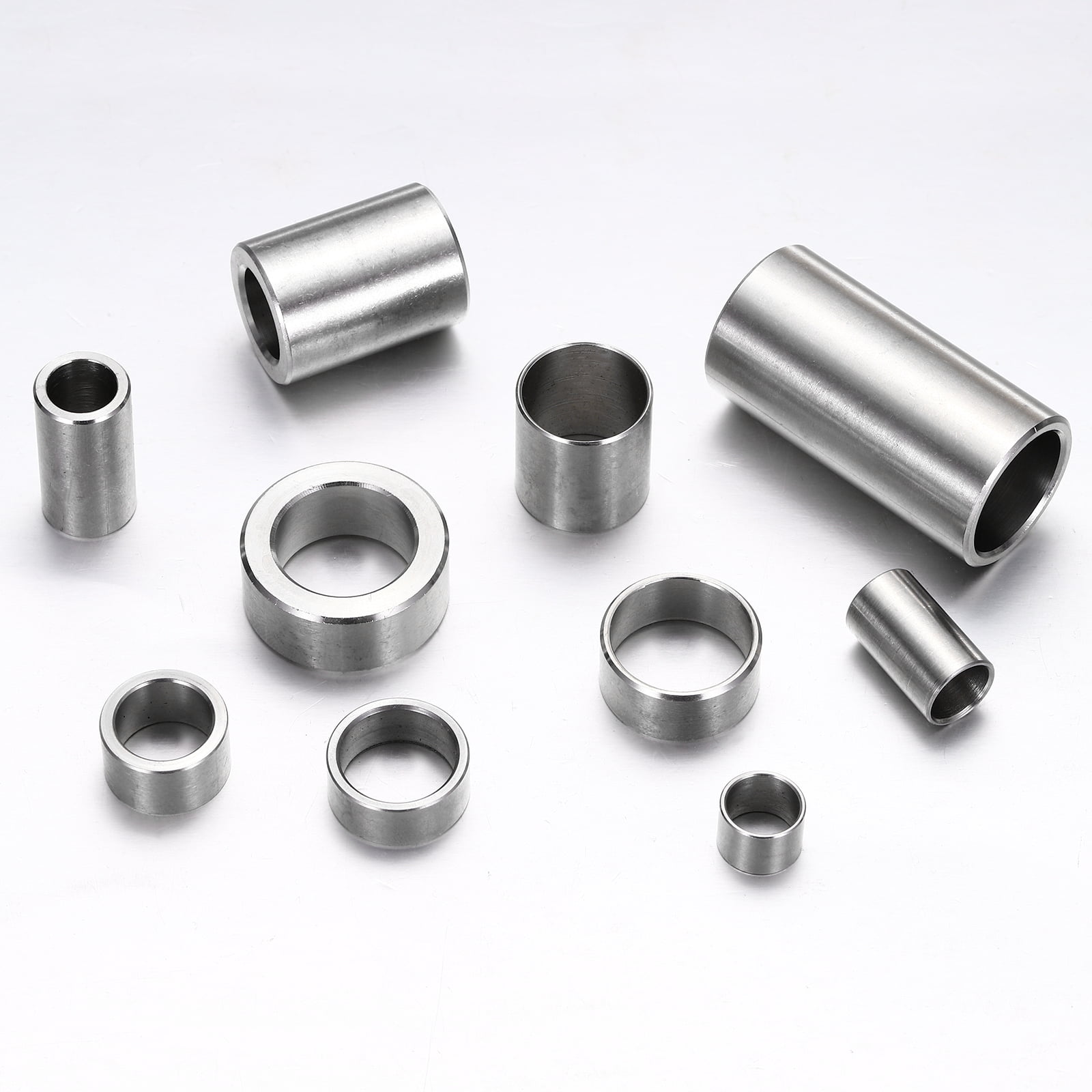Uxcell 4pcs M20 Metal Spacers, M20 IDx30mm ODx20mm Length Stainless Steel Spacer Round Unthreaded Standoff Bushing Plain Finish for Screw Bolts, Silver 20x30x20mm