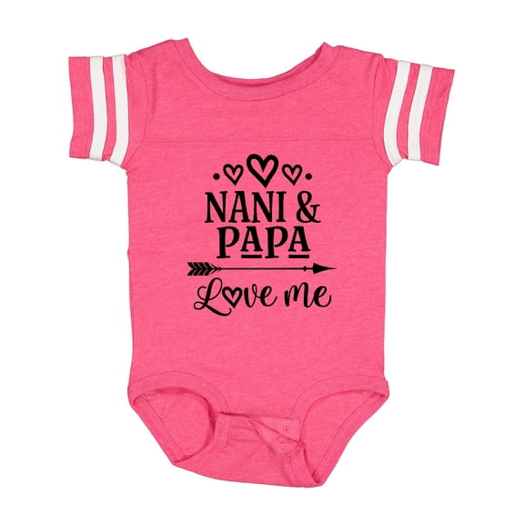 Inktastic Nani and Papa Love Me Boys or Girls Baby Bodysuit
