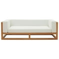 thumbnail image 5 of Modway Newbury Accent Lounge Outdoor Patio Premium Grade A Teak Wood Sofa in Natural White, 5 of 7