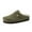 Khaki, variant on Cushionaire Haven Genuine Leather Clogs for Women – Faux Fur Lined Slip-On Womens Shoes with Cork Footbed and Adjustable Buckle