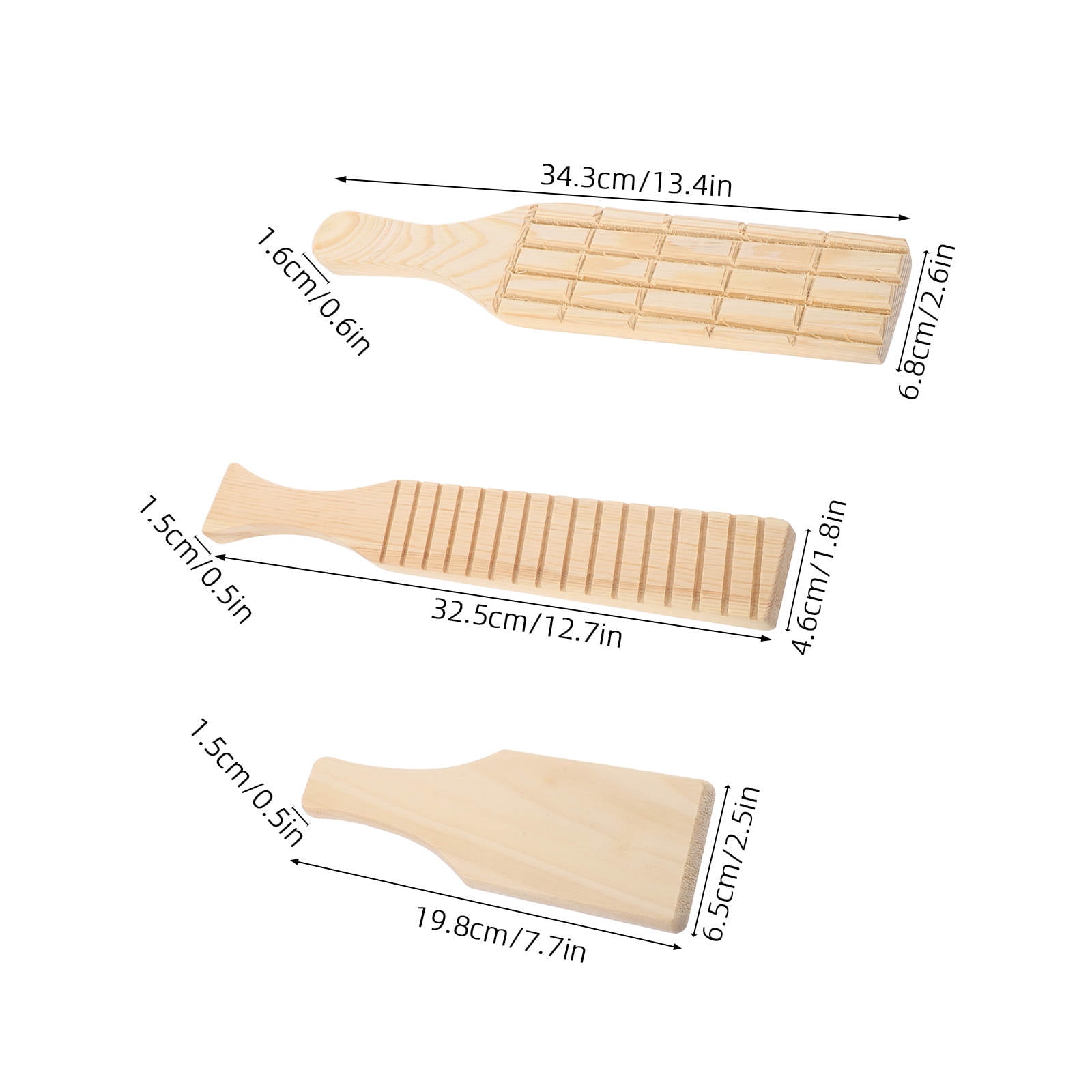 OUNONA 3Pcs Clay Pottery Tool Set Wood Paddle Board Assorted Color for Crafting Smooth Ceramics and Sculptures