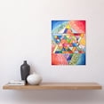 thumbnail image 2 of Jewish Star Of David Patterns Geometric Folk Art Watercolour Painting Unframed Wall Art Print Poster Home Decor Premium, 2 of 4
