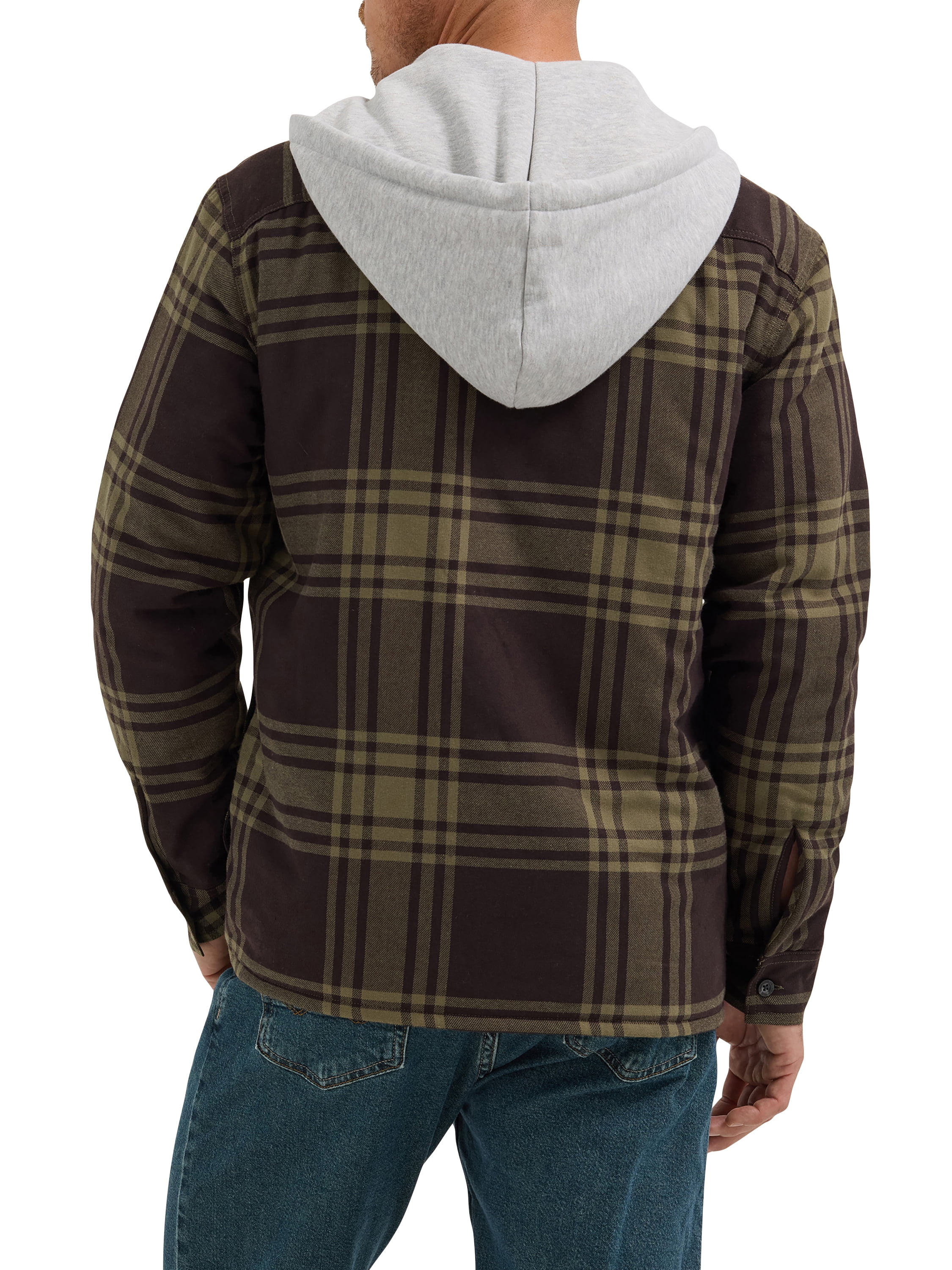 Wrangler® Men's and Big Men's Heavyweight Hooded Shirt Jacket, Sizes S-5XL