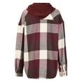 thumbnail image 4 of Pompotops Mode Femmes Décontracté Manches Longues Col en V Ample T-Shirt à Capuche Blouse d'Automne Tops Liquidation, 4 of 5