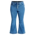 thumbnail image 5 of Terra & Sky Women's Plus Size Core Flare Jeans, Sizes 16W-28W, 5 of 5