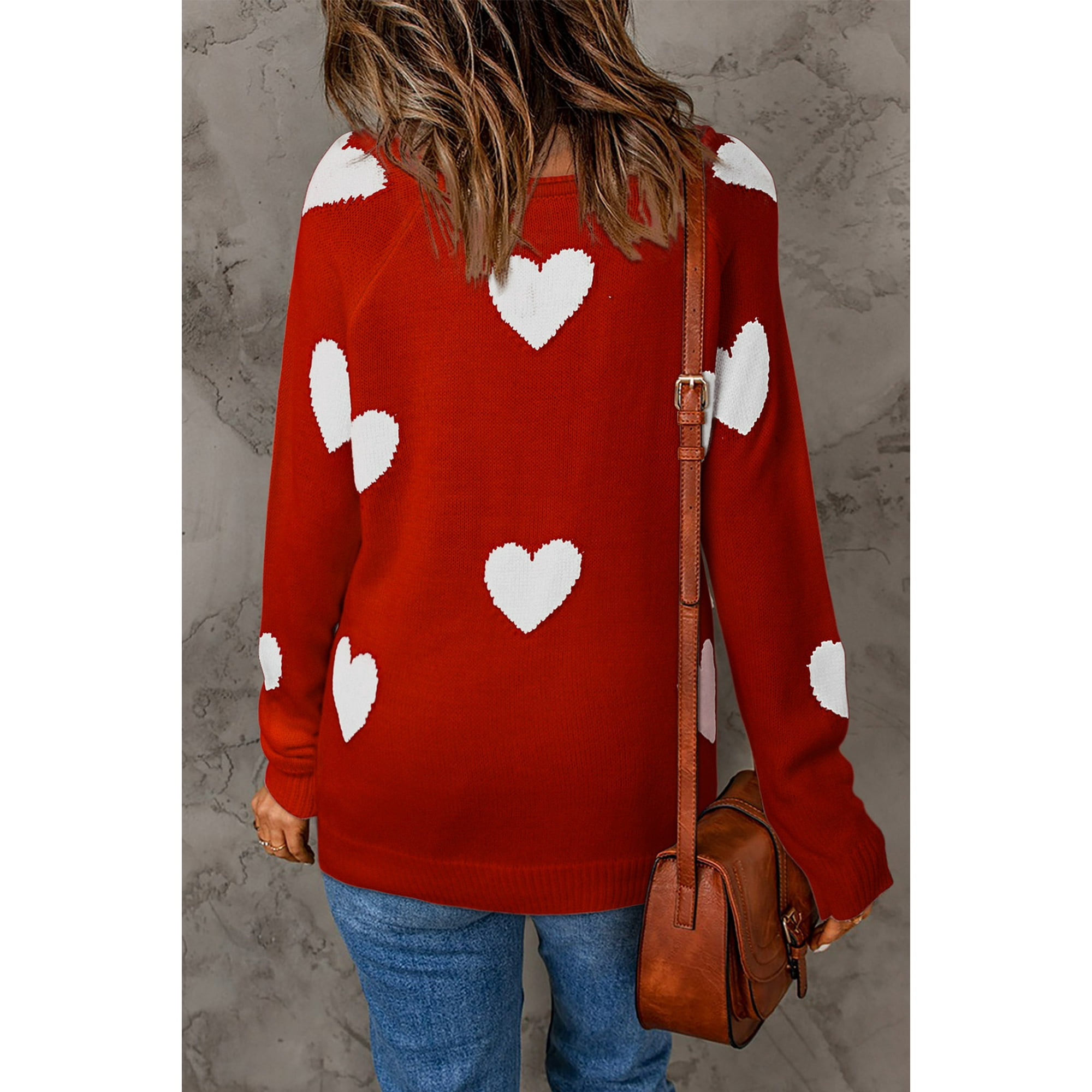 Heart pattern sweater best sale