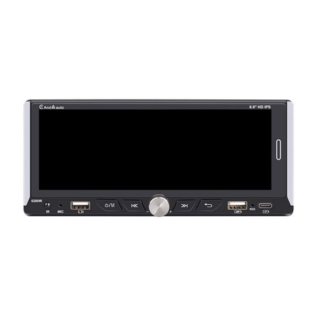 Estéreo de coche,Estéreo para automóvil con pantalla táctil IPS de 6,86 pulgadas en color negro,Multimedia Resolución 1280x480 Alta Definición,Accesorios para reproductores multimedia