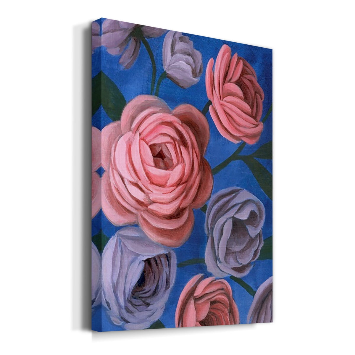 Layered Petals II Premium Gallery Wrapped Canvas - Ready to Hang