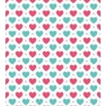 thumbnail image 3 of Ambesonne Valentine's Day Duvet Cover Set, Hearts in Squares, 2-Calking, Seafoam Dark Coral, 3 of 3