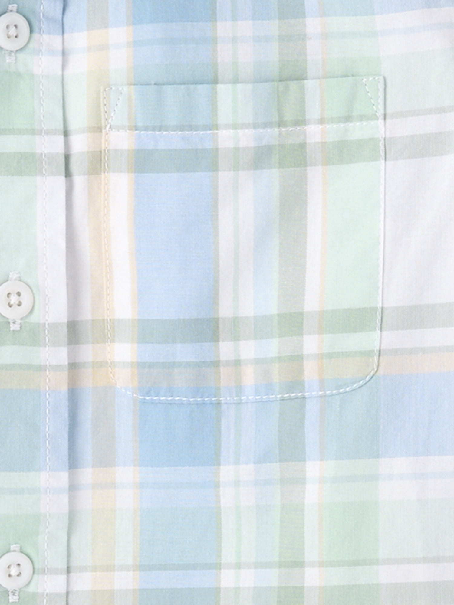 The Children's Place Boys Short Sleeve Plaid Poplin Button Up Shirt, Sizes XS-XXL