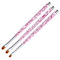 thumbnail image 1 of Paquete de 3 pinceles redondos para uñas Yuyangstore punta puntiaguda pintura manicura 2 piezas, 1 of 8