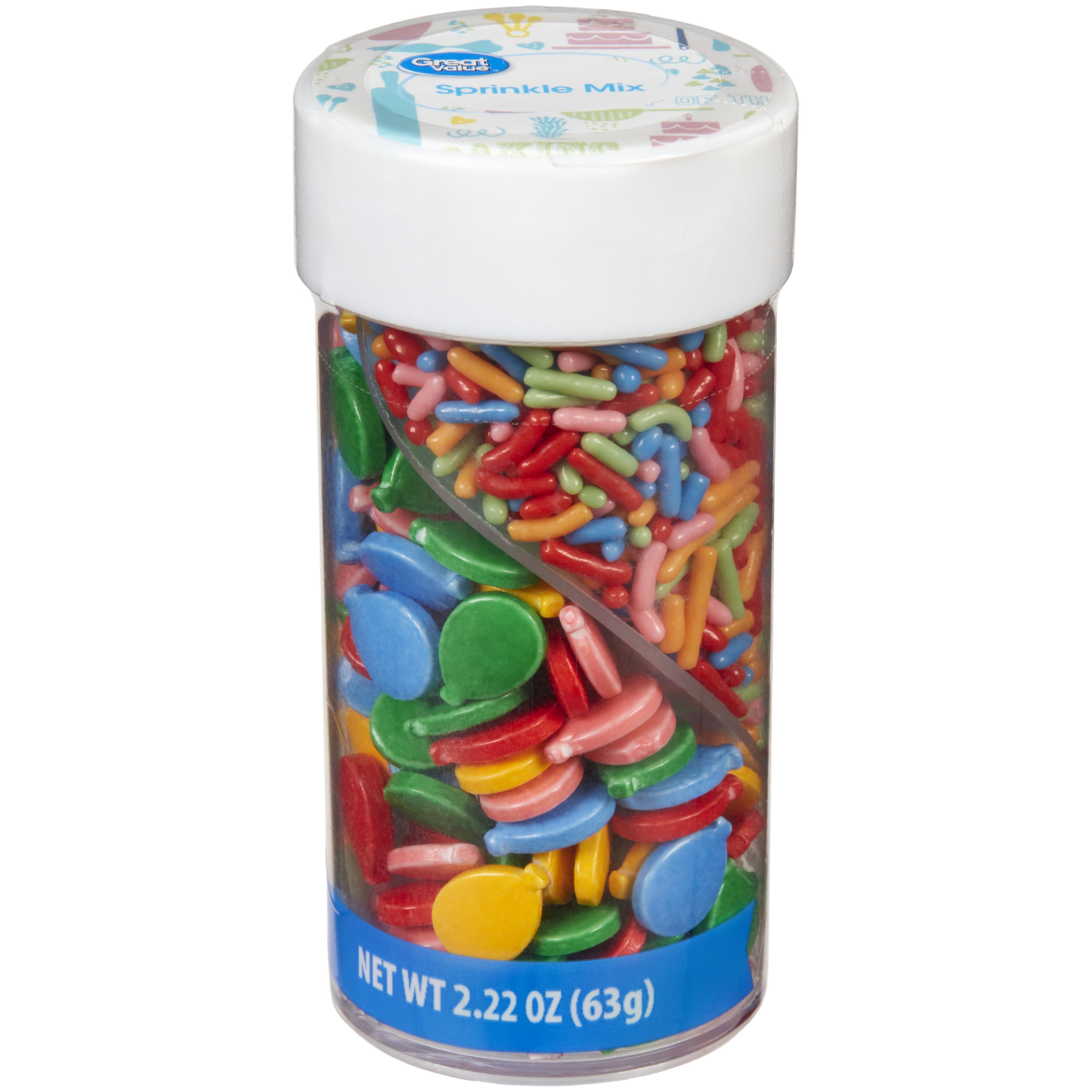 Great Value Birthday Balloons and Jimmies Sprinkles Twist Bottle, 2.22 oz