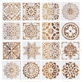 thumbnail image 2 of 16Pcs Plantillas de pared de 6 x 6 pulgadas para pintar,plantilla de azulejos, plantilla de mandala plantillas de muebles, plantillas de piso para suelos de pintura Sunnimix Plantilla de pintura mural Stencil, 2 of 8