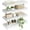 White, variant on FURNO 15.8in Floating Shelves Set of 4, Rustic Wood Finish Wall Decor Shelves with Invisible Brackets, Wall Mounted Shelves for Bathroom, Living Room, Bedroom & Kitchen (White)