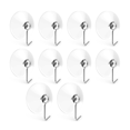 thumbnail image 1 of 20 Peices Plastic Suction Cup Suction Cups with Hooks, Size 20mm (Clear), 1 of 5
