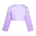 thumbnail image 2 of DPOIS Kids Girls Long Sleeves Beaded Bolero Jacket Shrug Cardigan Purple 3-4, 2 of 5