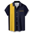thumbnail image 4 of XIAONU Men's Color Block Short Sleeve Button Down Shirts Regular Fit Vacation Hawaiian Camp Shirts, 4 of 4