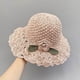 thumbnail image 5 of Sombrero de playa para mujer, tejido a mano, plegable, con flores, para primavera y verano., 5 of 5