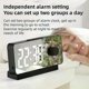 thumbnail image 2 of 1pc LED Large Screen Digital Clock, Knob Dual Display Mirror Alarm Clock, Two Sets Of Alarm Clock, Temperature Display Countdown Time Management Clock, 2 of 4