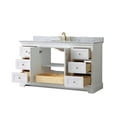 thumbnail image 3 of Wyndham Collection 60" Oval-Sink Wood Single Bathroom Vanity in White/Gold, 3 of 4