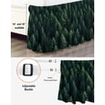thumbnail image 3 of Green Forest Wrap Around Bed Skirts for King Bed 18" Drop, Bed Skirt with Adjustable Elastic Belt Dust Ruffle Bed Valance for Bedroom Hotel Luxury Modern Pine Trees Mysterious Art Bed Frame Cover, 3 of 7