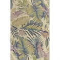 thumbnail image 2 of 2' x 10' Pastel Tropical Leaves Wool Indoor Runner Rug, 2 of 3