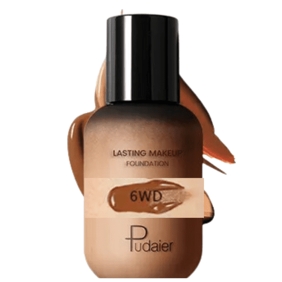 Concealing 24-Hour (Color: Warm Deep-6) Liquid Foundation For Face & Body Full Coverage - Invisible Pores, Covering Blemishes
