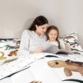 thumbnail image 4 of Feelyou Cartoon Animal Twin Bedding Sets 7-Piece, Frog Snake Crocodile Bedding Comforter Set, Jungle Wildlife Sheet Sets, Lightweight Room Decor, 4 of 7