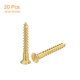 thumbnail image 3 of Latón Madera Tornillos, 20uds M5.5 x 40mm Ranurado Accionamiento Plano Cabeza Autorroscante Tornillo Avellanado para Carpintería Muebles, 3 of 6