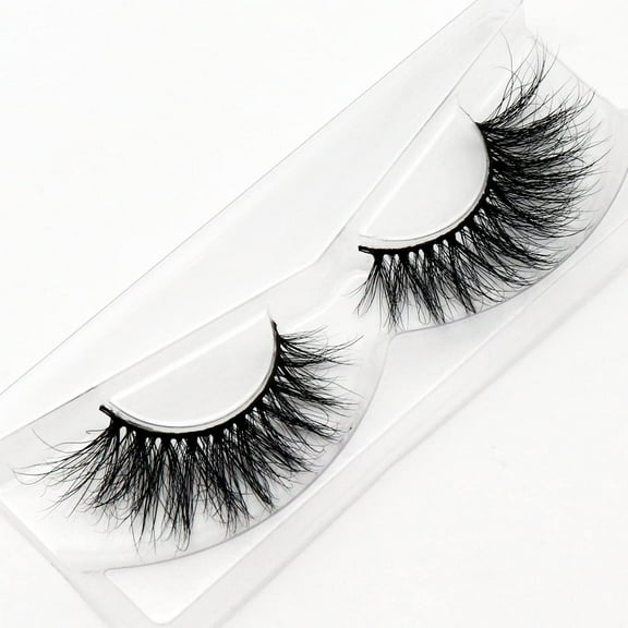 Lashes 100% Real Mink 3D luxurious False Eyelashes Hand-made Natural Long Cross False Lashes for Makeup 1 Pair Pack (No.A11)