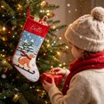 thumbnail image 6 of Personalized Christmas Stockings with Embroidered Name, 16.93 Inch Dog on Sled Jacquard Vintage Xmas Stocking with Soft Velvet Cuff for Fireplace Family Holiday Decor, 6 of 6
