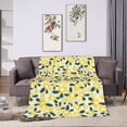 thumbnail image 2 of XMXY Fleece Throw Blanket for Couch, Fresh Yellow Daisy Lightweight Plush Fuzzy Cozy Soft Bed Blankets and Throws for Sofa, 80"x60" inches, 2 of 8