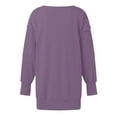 thumbnail image 4 of Futezty Women Oversized Reverse Seam Sweatshirt Casual Long Sleeve Crewneck Lightweight Pullover Tops Loose Sweatshirts, 4 of 4