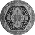 thumbnail image 1 of Ahgly Company Indoor Round Geometric Gray Traditional Area Rugs, 5' Round, 1 of 4