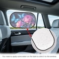 thumbnail image 4 of Yuyamidu Blue Butterfly Car Window Sunshades Pink Rose Vehicle Rear Window Sun Shade 2 Packs UV Rays Sun Protection Auto Side Window Cover Car Interior Accessories, 4 of 7