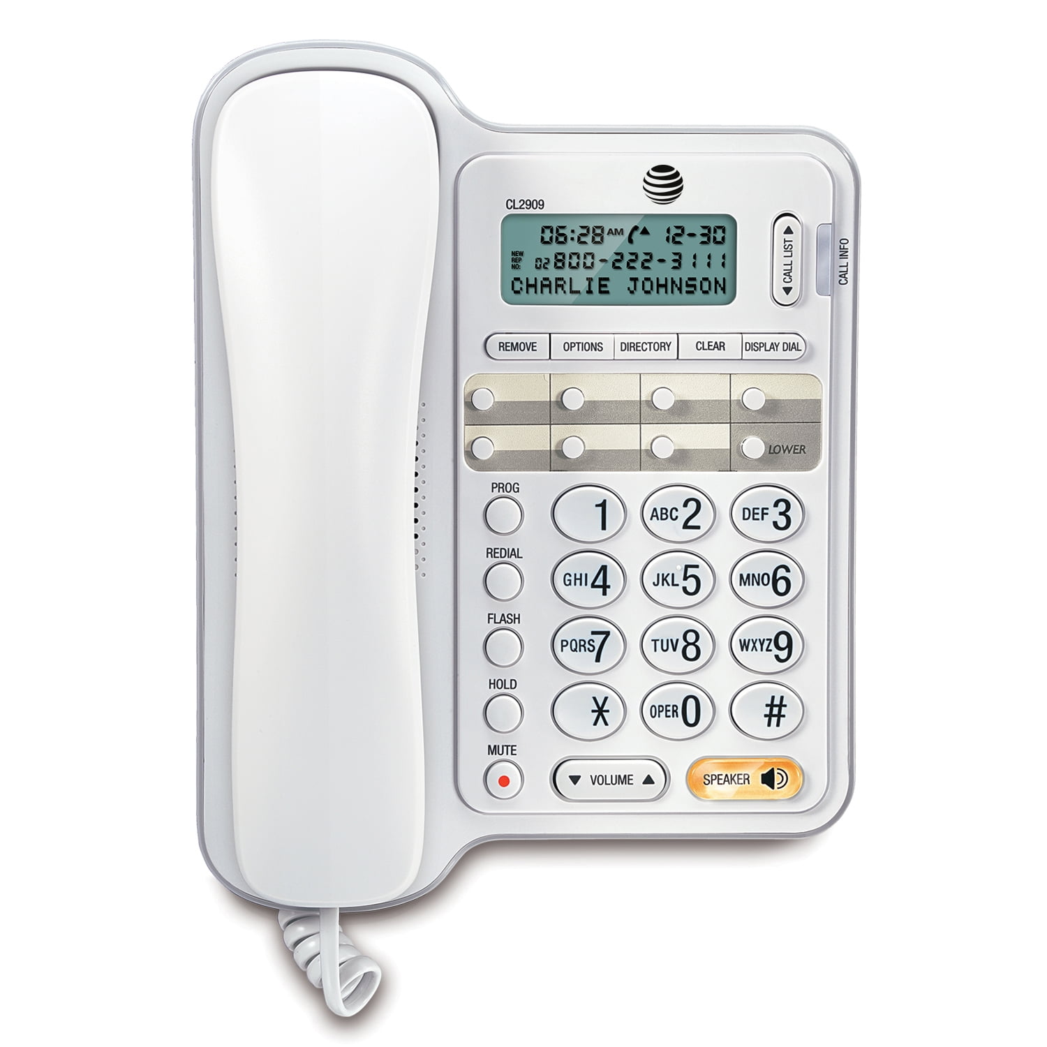 AT&T CL2909 Standard Phone White