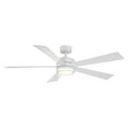 thumbnail image 2 of Wynd 60" Matte White Integrated LED Smart Ceiling Fan with Remote Control, 2 of 11