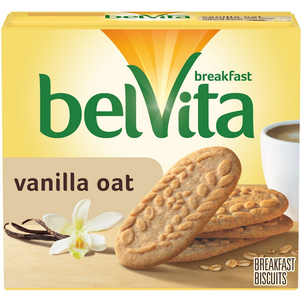 belVita Breakfast Biscuits, Vanilla Oat Flavor, 5 Packs (4 Biscuits Per