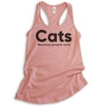 thumbnail image 1 of Cats Because People Suck Tank Top, Ladies Racerback Tank Top, Cat Tank, Kitten Tank, Cat Lover Tank, Desert Pink, X-Large, 1 of 3