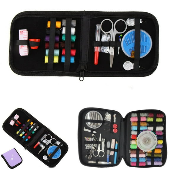 Mini Sewing Kit Needle Box Set Black Portable Household