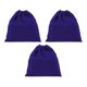 thumbnail image 1 of Uxcell 14x14" Bolsas de terciopelo grandes con cordones, bolsa para secador de pelo, bolsa de regalo, bolsa contra el polvo, bolsa de almacenamiento para hotel, azul profundo, paquete de 3, 1 of 6