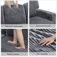 thumbnail image 6 of Modular Sectional Sleeper Sofa with Pull Out Bed, L-Shaped Cloud Couch with USB Charging, Cup Holders and Storage Seat, 5 Seat Corduroy Couches for Living Room, Grey, 6 of 8