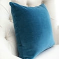 thumbnail image 3 of Plutus 26" x 26" Aqua Dulce Handmade Luxury Pillow in Teal, 3 of 3