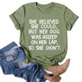 thumbnail image 3 of B91xZ Vêtements d'Été Femmes Manches Courtes Coton T-Shirt à Col Rond Léger, Coupe Moderne, Vert S, 3 of 5