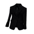 thumbnail image 1 of Ropa de figura masculina 1/6, hecha a mano, abrigo de traje, Mini accesorios de figuras de acción, moda para ropa de figuras de acción de 12 pulgadas Negro, 1 of 8