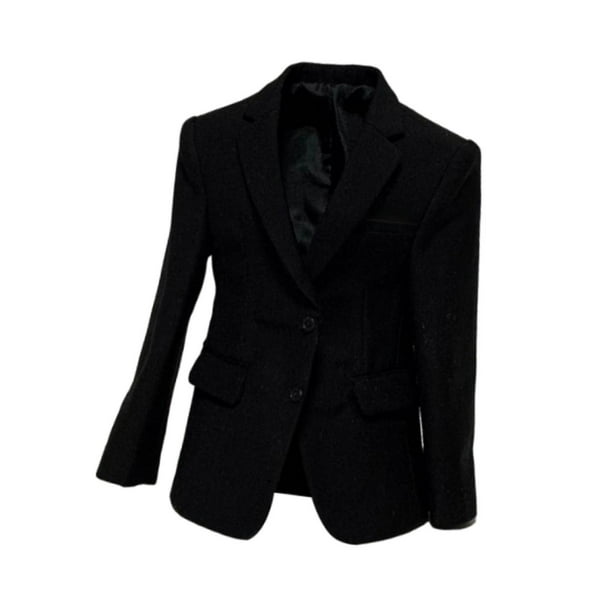Figura masculina a escala 1/6 Hugo traje hecho a mano Ropa para muñeca abrigo negro