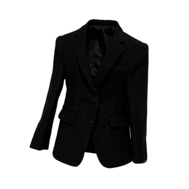Ropa de figura masculina 1/6, hecha a mano, abrigo de traje, Mini accesorios de figuras de acción, moda para ropa de figuras de acción de 12 pulgadas Negro